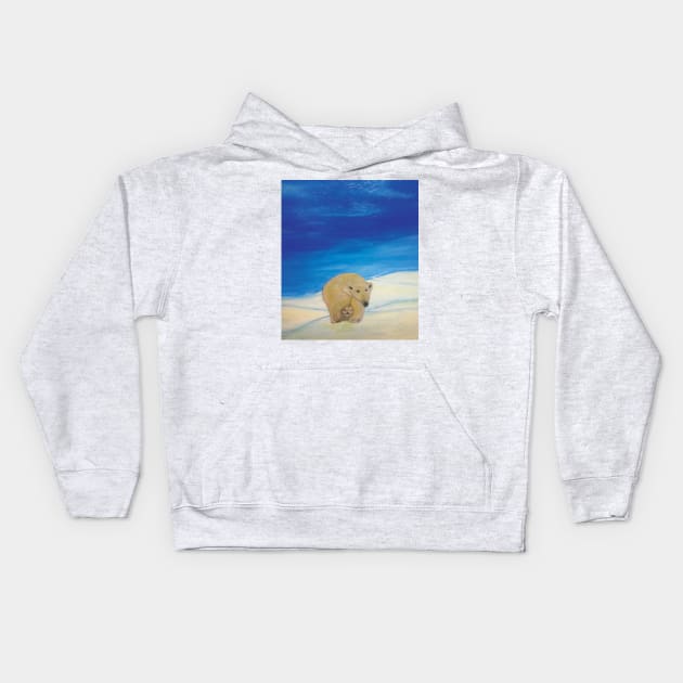 Last Polar Bears Kids Hoodie by backline